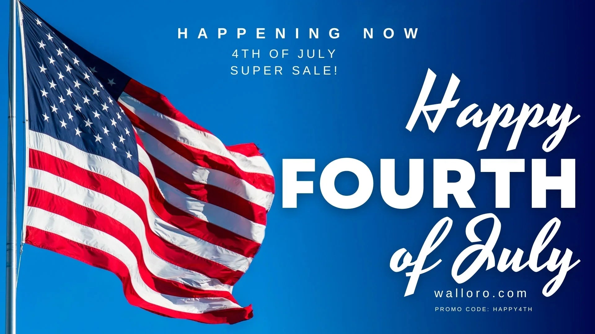Don't miss out on the incredible 4th of July deals at Walloro Wallcoverings and More: Save 15% now!