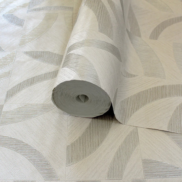 Warm-Toned Cream Patterned Wallpaper, Textured Wallpaper,Natural Wallpaper, Modern & Minimalist Wall Covering,Modern Look Neutral Colors Glittering Wallcovering