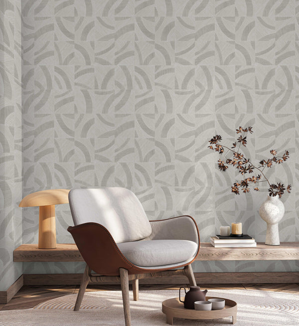 Dark Geometric Wallpaper, Textured Wallpaper,Natural Wallpaper, Modern & Minimalist Wall Covering,Modern Look Neutral Colors Glittering Wallcovering