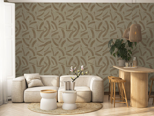 Yellow Embossed Patterned Wallpaper, Textured Wallpaper,Natural Wallpaper, Modern & Minimalist Wall Covering,Modern Look Neutral Colors Glittering Wallcovering
