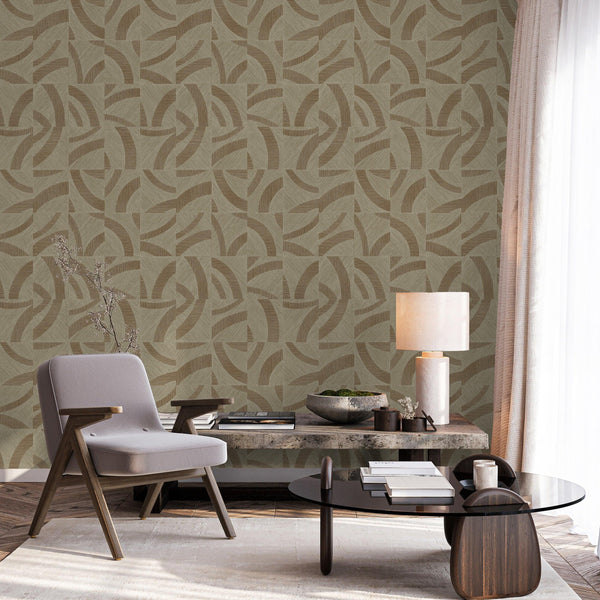 Yellow Embossed Patterned Wallpaper, Textured Wallpaper,Natural Wallpaper, Modern & Minimalist Wall Covering,Modern Look Neutral Colors Glittering Wallcovering