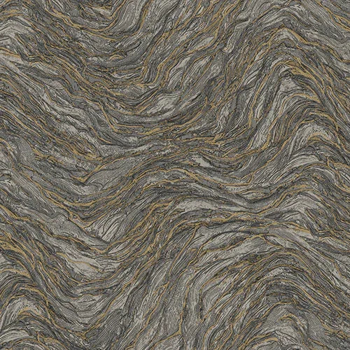 Anthracite and Gold Patterned Wallpaper,Natural Wallpaper, Modern & Minimalist Wall Covering,Modern Look Neutral Colors Glittering Wallcovering
