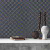 Blue and Cream Patterned Wallpaper,Natural Wallpaper, Modern & Minimalist Wall Covering,Modern Look Neutral Colors Glittering Wallcovering