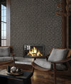 Black and Cream Wallpaper,Natural Wallpaper, Modern & Minimalist Wall Covering,Modern Look Neutral Colors Glittering Wallcovering