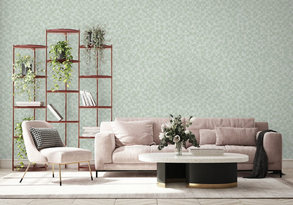 Light Green Patterned Wallpaper, Natural Wallpaper, Modern & Minimalist Wall Covering,Modern Look Neutral Colors Glittering Wallcovering