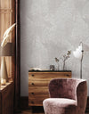 Light Ash Floral Wallpaper, Natural Wallpaper, Modern & Minimalist Wall Covering,Modern Look Neutral Colors Glittering Wallcovering