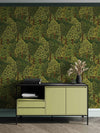 Floral Tree Wallpaper, Natural Wallpaper, Modern & Minimalist Wall Covering,Modern Look Neutral Colors Glittering Wallcovering