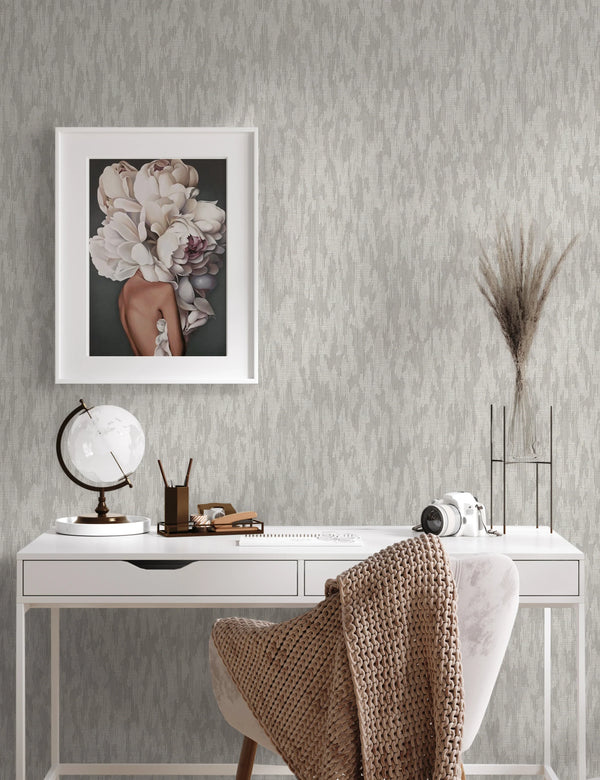 Dark Cream Modern Wallpaper, Natural Wallpaper, Modern & Minimalist Wall Covering,Modern Look Neutral Colors Glittering Wallcovering