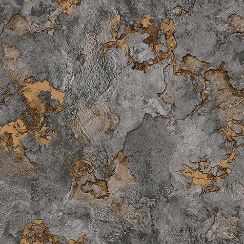 Charcoal Gray and Bronze Stone Effect Wallpaper, Natural Wallpaper, Modern & Minimalist Wall Covering,Modern Look Neutral Colors Glittering Wallcovering