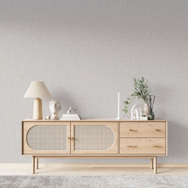 Light Gray Linen Textured Wallpaper, Natural Wallpaper, Modern & Minimalist Wall Covering,Modern Look Neutral Colors Glittering Wallcovering