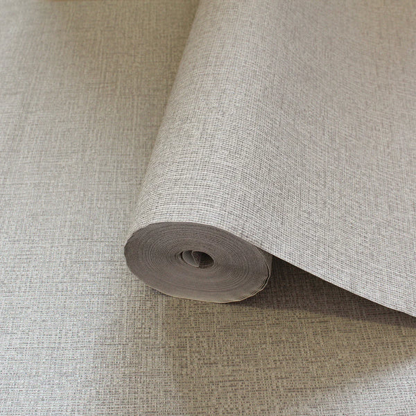 Light Gray Linen Textured Wallpaper, Natural Wallpaper, Modern & Minimalist Wall Covering,Modern Look Neutral Colors Glittering Wallcovering