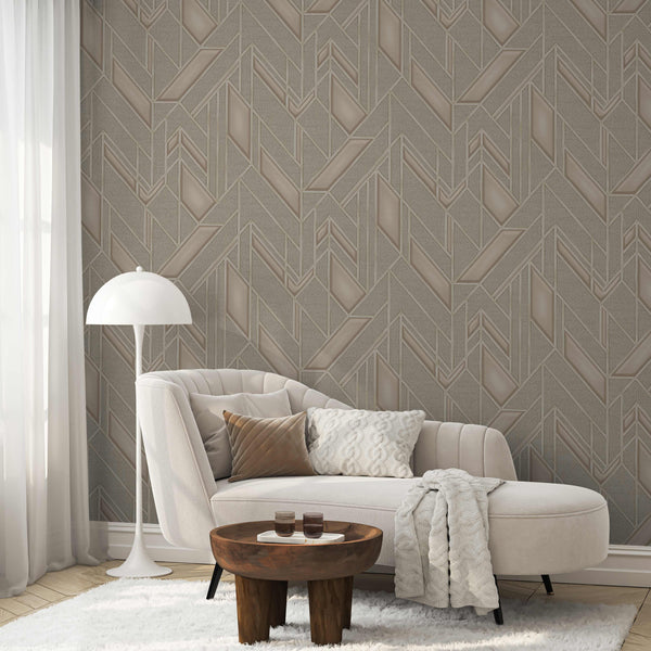 Textured Cream Wallpaper, Natural Wallpaper, Modern & Minimalist Wall Covering,Modern Look Neutral Colors Glittering Wallcovering