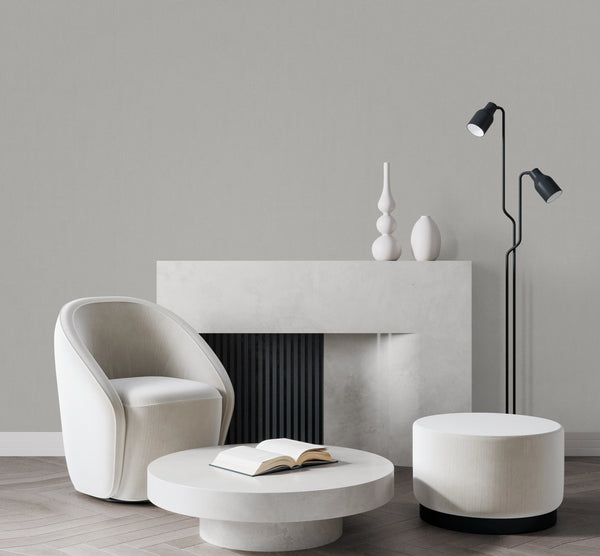 Medium Gray Textured Wallpaper, Modern & Minimalist Wall Covering,Modern Look Neutral Colors Glittering Wallcovering