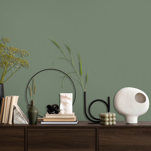 Textured Green Wallpaper, Textured Wallpaper,Natural Wallpaper, Modern & Minimalist Wall Covering,Modern Look Neutral Colors Glittering Wallcovering