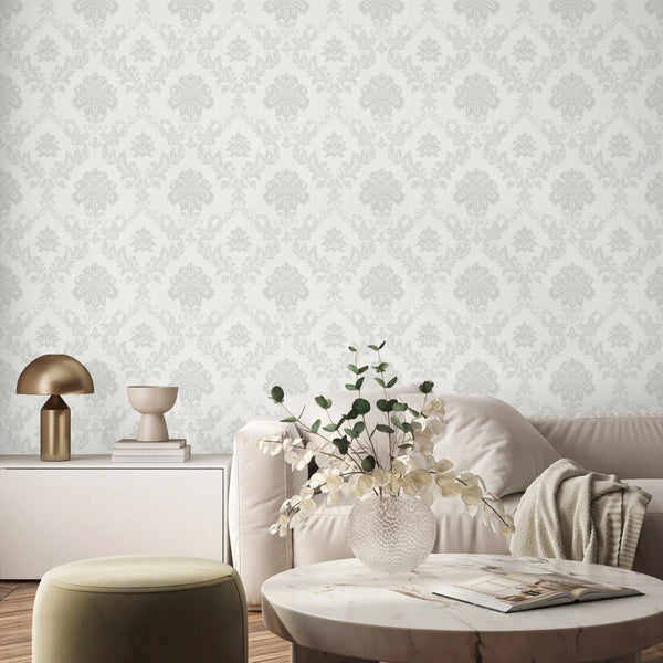 Patterned Cream Embossed Wallpaper, Textured Wallpaper,Natural Wallpaper, Modern & Minimalist Wall Covering,Modern Look Neutral Colors Glittering Wallcovering