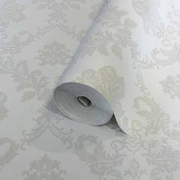 Patterned Cream Embossed Wallpaper, Textured Wallpaper,Natural Wallpaper, Modern & Minimalist Wall Covering,Modern Look Neutral Colors Glittering Wallcovering