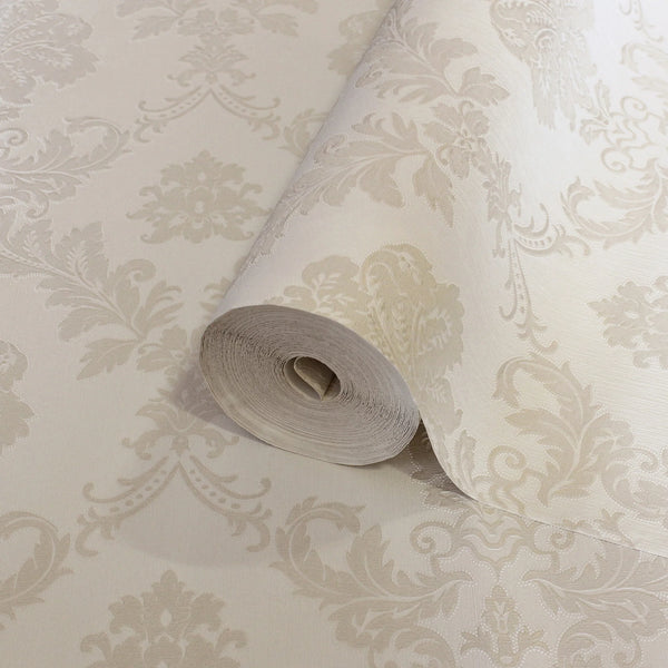 Cream Wallpaper With Dark Patterns Wallpaper, Textured Wallpaper,Natural Wallpaper, Modern & Minimalist Wall Covering,Modern Look Neutral Colors Glittering Wallcovering
