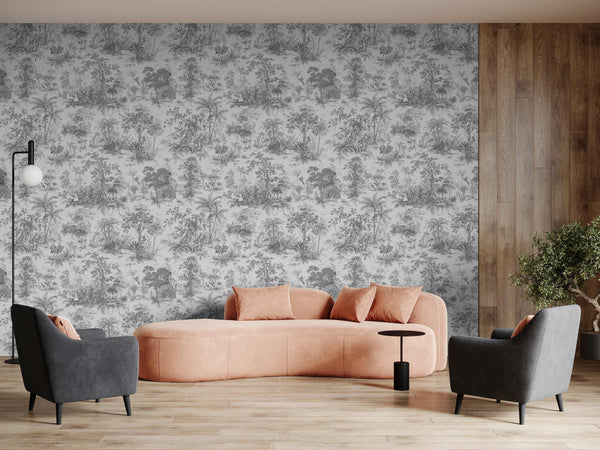 Patterned Dark Cream Wallpaper, Textured Wallpaper,Natural Wallpaper, Modern & Minimalist Wall Covering,Modern Look Neutral Colors Glittering Wallcovering