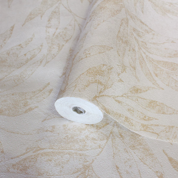 Yellow Embossed Wallpaper with Floral Patterns Wallpaper, Textured Wallpaper,Natural Wallpaper, Modern & Minimalist Wall Covering,Modern Look Neutral Colors Glittering Wallcovering