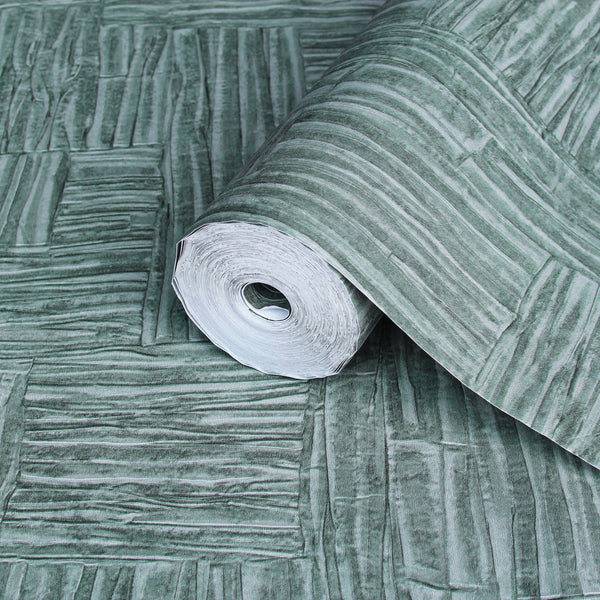 Green Muse Brush Stroke Textured Wallpaper, Modern Minimalist Wall Covering, Neutral Shimmer Wall Decor