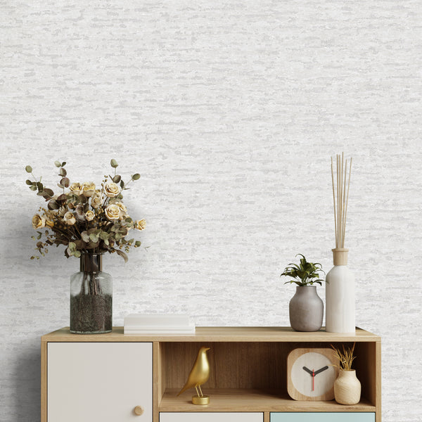 Light Gray Muse Stucco Texture Wallpaper, Natural Wallpaper, Modern & Minimalist Wall Covering, Modern Look Neutral Colors Glittering Wall Cover