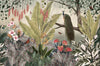 Peacock Wallpaper, Tropical Leaves Wall Mural, Oversized Custom Size Wall Art, Non-Woven, Non-Adhesive, Modern Wall Paper, Removable