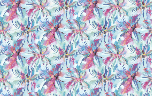 Colorful Tie Dye Shibori Wallpaper, Seamless Pattern Mural, Oversized Custom Size Wall Art, Non-Woven, Non-Adhesive, Modern Wall Paper, Removable