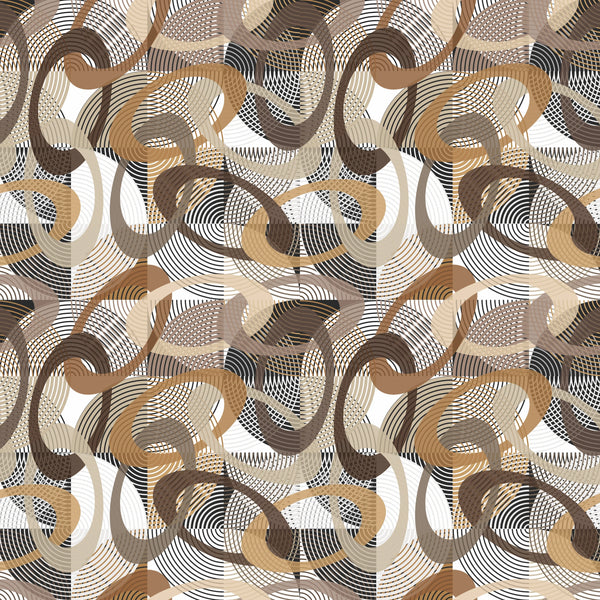 Abstract Geometric Shapes Wallpaper, Seamless Pattern Mural, Oversized Custom Size Wall Art, Non-Woven, Non-Adhesive, Modern Wall Paper, Removable