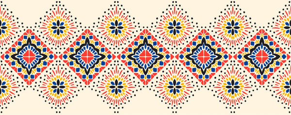 Ikat Colorful Wallpaper, Seamless Pattern Mural, Oversized Custom Size Wall Art, Non-Woven, Non-Adhesive, Modern Wall Paper, Removable