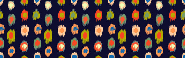Ikat Polka Dot Wallpaper, Seamless Pattern Mural, Oversized Custom Size Wall Art, Non-Woven, Non-Adhesive, Modern Wall Paper, Removable