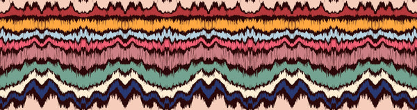 Colorful Wave Ikat Wallpaper, Seamless Pattern Mural, Oversized Custom Size Wall Art, Non-Woven, Non-Adhesive, Modern Wall Paper, Removable