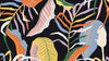 Colorful Leaves Wallpaper, Dark Background Mural, Oversized Custom Size Wall Art, Non-Woven, Non-Adhesive, Modern Wall Paper, Removable