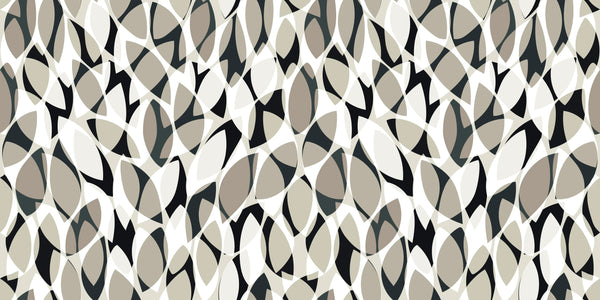 Watercolor Tea Leaves Wallpaper, Seamless Pattern Mural, Oversized Custom Size Wall Art, Non-Woven, Non-Adhesive, Modern Wall Paper, Removable