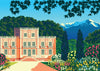 Manor House Wallpaper, Summer Day Mural, Oversized Custom Size Wall Art, Non-Woven, Non-Adhesive, Modern Wall Paper, Removable