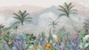 Misty Forest Wallpaper, Tropical Mural, Oversized Custom Size Wall Art, Non-Woven, Non-Adhesive, Modern Wall Paper, Removable