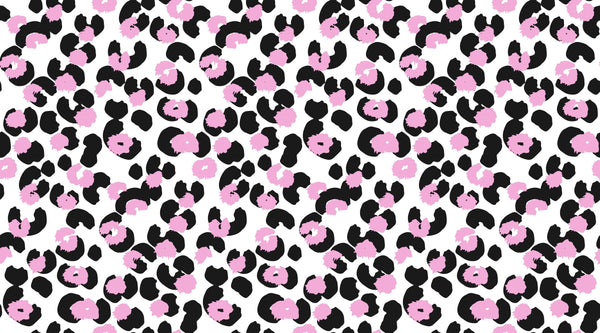 Pink and Black Leopard Wallpaper, Seamless Pattern Mural, Oversized Custom Size Wall Art, Non-Woven, Non-Adhesive, Modern Wall Paper, Removable