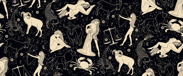 Signs Zodiac Wallpaper, Seamless Pattern Mural, Oversized Custom Size Wall Art, Non-Woven, Non-Adhesive, Modern Wall Paper, Removable