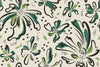 Floral Wallpaper, Black and Green Mural, Oversized Custom Size Wall Art, Non-Woven, Non-Adhesive, Modern Wall Paper, Removable