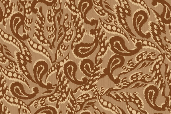Brown Ikat Wallpaper, Seamless Pattern Mural, Oversized Custom Size Wall Art, Non-Woven, Non-Adhesive, Modern Wall Paper, Removable