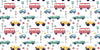Kids Colorful Cars Wallpaper, Seamless Pattern Mural, Oversized Custom Size Wall Art, Non-Woven, Non-Adhesive, Modern Wall Paper, Removable