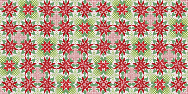 Christmas Poinsettia Wallpaper, Seamless Pattern Mural, Oversized Custom Size Wall Art, Non-Woven, Non-Adhesive, Modern Wall Paper, Removable