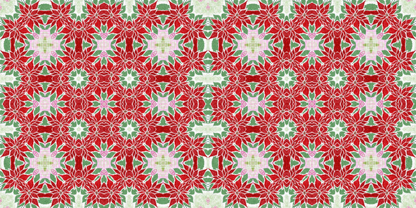 Christmas Poinsettia Retro Wallpaper, Seamless Pattern Mural, Oversized Custom Size Wall Art, Non-Woven, Non-Adhesive, Modern Wall Paper, Removable
