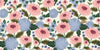 Pink and Blue Floral Wallpaper, Seamless Pattern Mural, Oversized Custom Size Wall Art, Non-Woven, Non-Adhesive, Modern Wall Paper, Removable