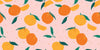 Mandarins Wallpaper, Seamless Pattern Mural, Oversized Custom Size Wall Art, Non-Woven, Non-Adhesive, Modern Wall Paper, Removable
