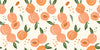 Peaches Wallpaper, Seamless Pattern Mural, Oversized Custom Size Wall Art, Non-Woven, Non-Adhesive, Modern Wall Paper, Removable