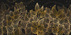 Exotic Golden Leaves Wallpaper, Seamless Pattern Mural, Oversized Custom Size Wall Art, Non-Woven, Non-Adhesive, Modern Wall Paper, Removable