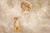 Cute Lion Baby Wallpaper, Gold Moon Mural, Oversized Custom Size Wall Art, Non-Woven, Non-Adhesive, Modern Wall Paper, Removable
