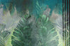 Tropical Leaves Wallpaper, Floral Background Mural, Oversized Custom Size Wall Art, Non-Woven, Non-Adhesive, Modern Wall Paper, Removable