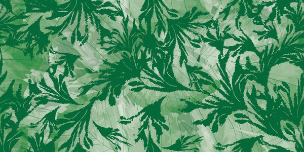 Nature Foliage Wallpaper, Seamless Pattern Mural, Oversized Custom Size Wall Art, Non-Woven, Non-Adhesive, Modern Wall Paper, Removable