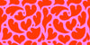 Melting Red Heart Wallpaper, Seamless Pattern Mural, Oversized Custom Size Wall Art, Non-Woven, Non-Adhesive, Modern Wall Paper, Removable